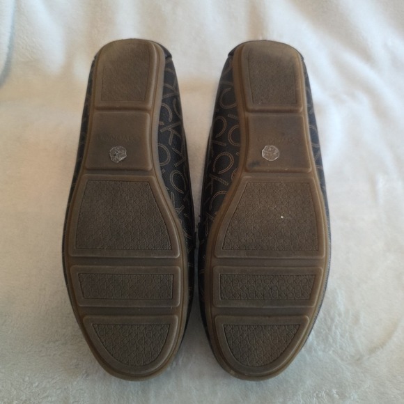 Calvin Klein Women's Logo Loafers Slip-On Flats Monogram CK Brown Size 7.5M - Picture 10 of 12